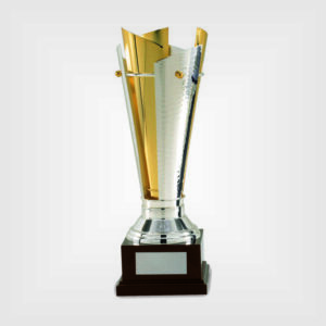 Coppa trofeo metallo legno h47 430