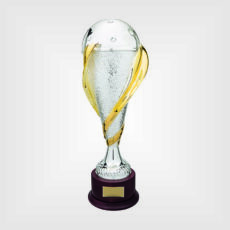 Coppa trofeo metallo legno h50 58 64 507
